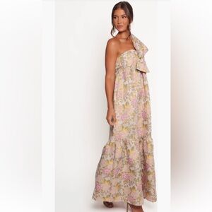 Petal & Pup Floral One Shoulder Dress - Pink and Yellow